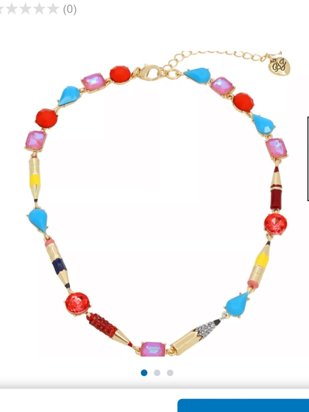 Betsey Johnson back to school necklace NWT